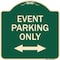 Signmission Event Parking W/ Bidirectional Arrow Heavy-Gauge Aluminum Sign, 18" x 18", G-1818-24074 A-DES-G-1818-24074 - alternate 1